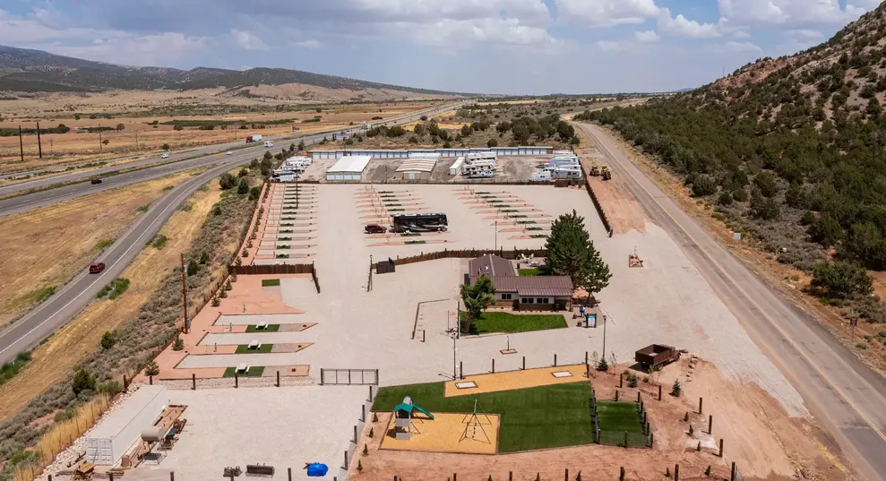 Aerial view of Orchards at Kolob RV