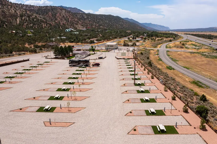 RV sites aerial view 